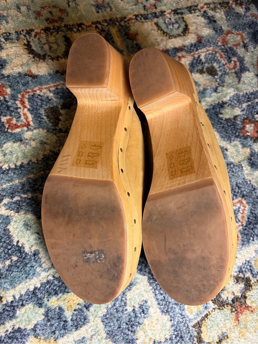 Madewell Ayanna Wooden Clog in Camel Leather. Size 7.5. Retail $128 - Picture 4 of 10